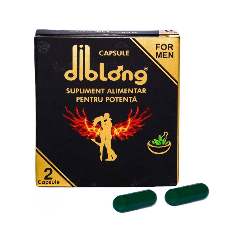 Capsule Diblong Ginseng – supliment alimentar pentru bărbați, sub forma de capsule, cu plante care susțin sănătatea sexuală și funcția erectilă, 1 cutie x 2 buc – Default Title