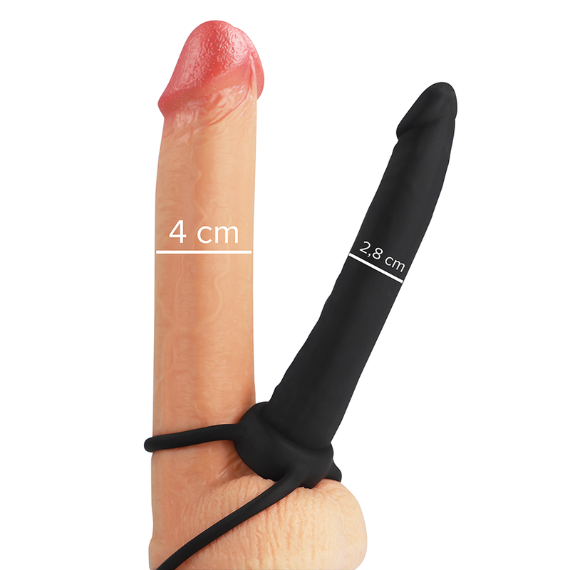 Cobi Onyx – dildo anal din silicon cu inel pentru penis și te