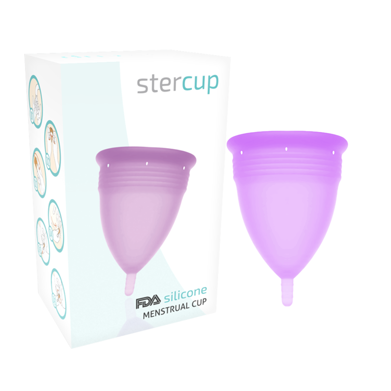 Cupă menstruală din silicon FDA violet, mărimea S
