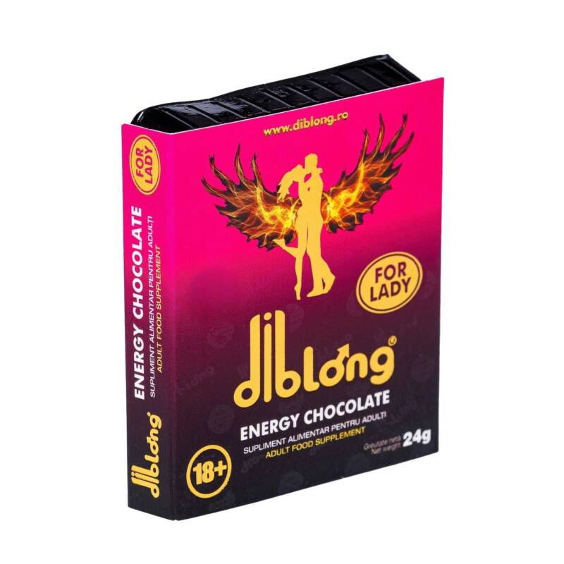 Diblong Energy Chocolate for Lady – supliment alimentar pentru femei pe bază de ciocolată, cu plante care susțin sănătatea sexuală și recăpătarea energiei, 24g – Default Title