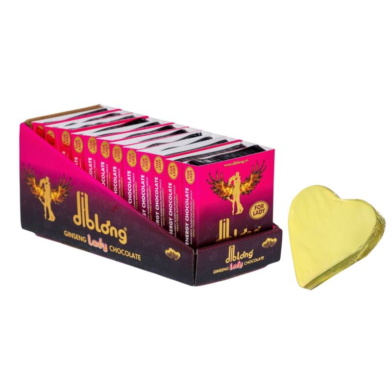 Diblong Energy Chocolate for Lady – supliment alimentar pentru femei pe bază de ciocolată, cu plante care susțin sănătatea sexuală și recăpătarea energiei, 12 x 24g – Default Title