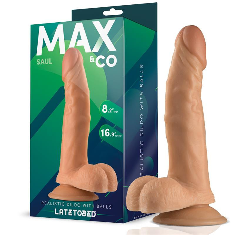 Dildo realist cu testicule 21 cm