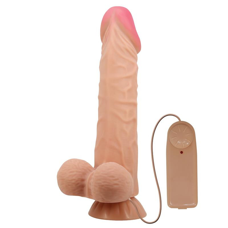 Dildo vibrator BAILE Sliding Skin Vibrating, realist, cu