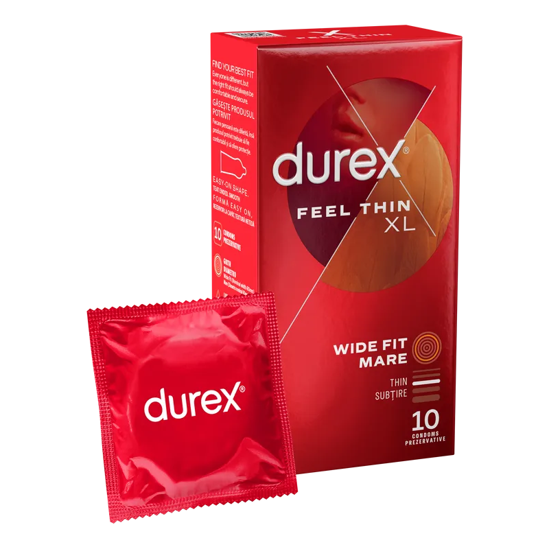Prezervative ultra subtiri Durex Thin Feel XL , 1 cutie x 10 buc