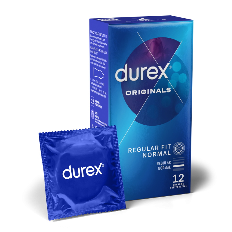 Prezervative clasice Durex Originals , lubrifiate si rezistente , 1