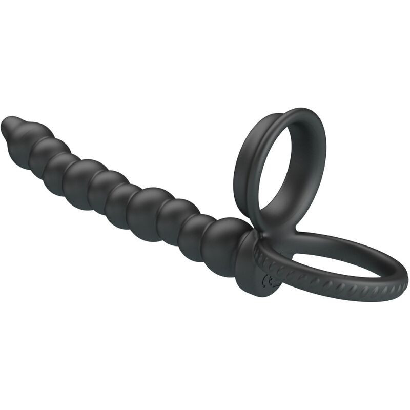 Inel pentru penis Dillon pentru dubla penetrare negru