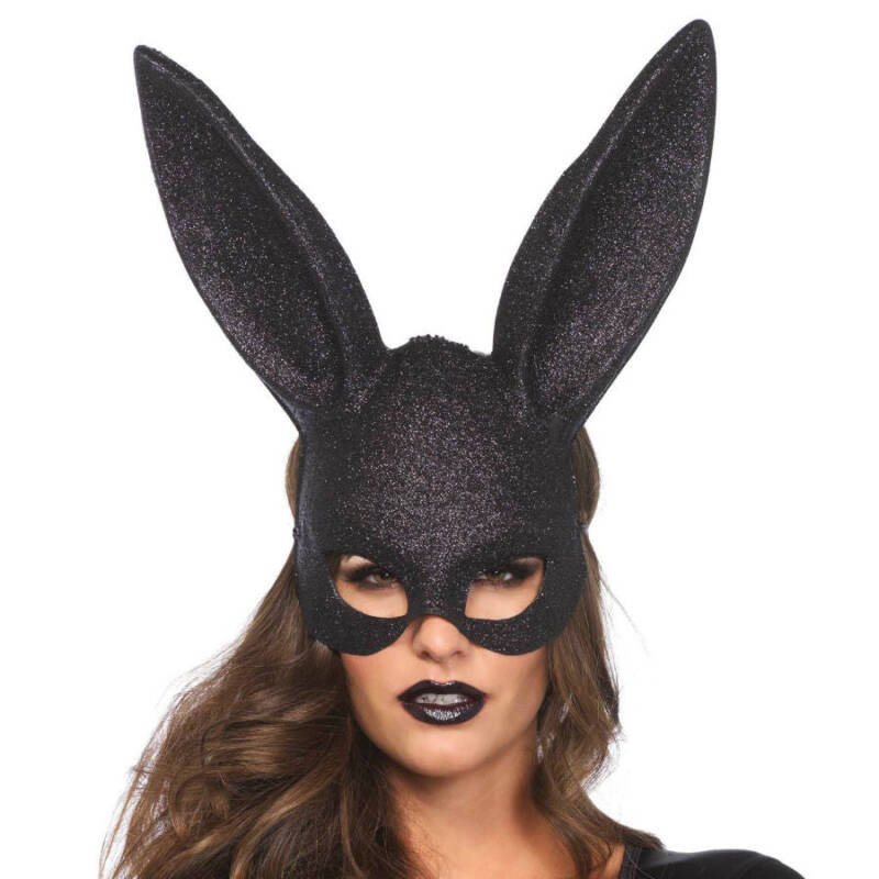 LEG AVENUE – GLITTER MASQUERADE RABBIT MASK – Default Title