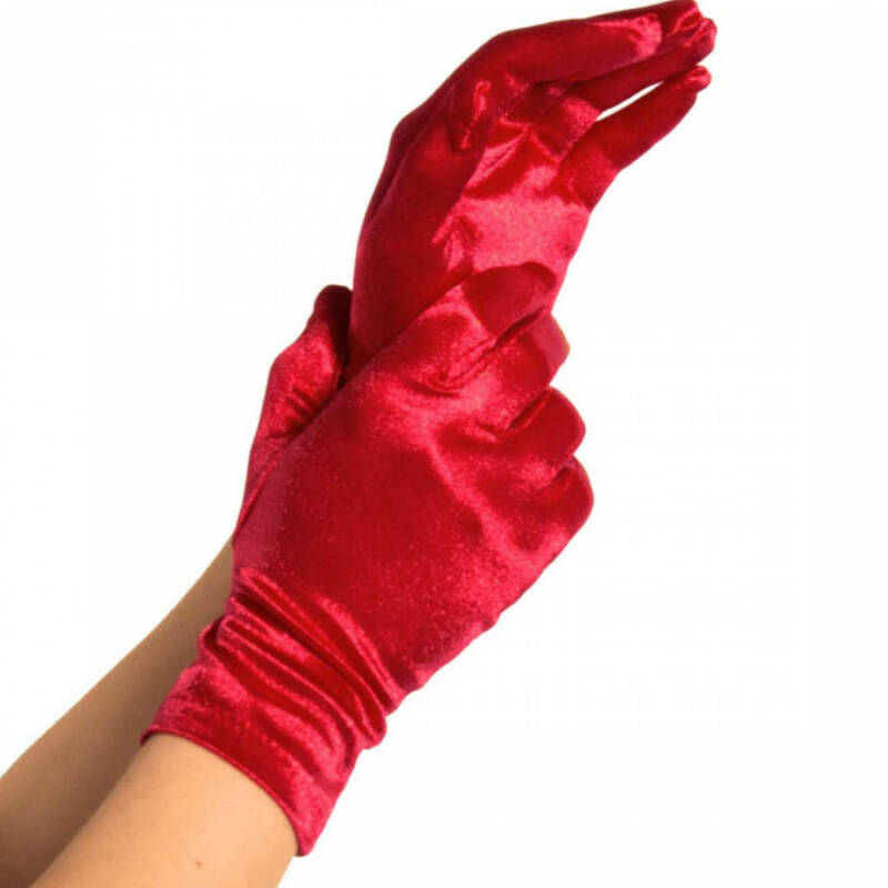 LEG AVENUE – SATIN GLOVES RED – Default Title