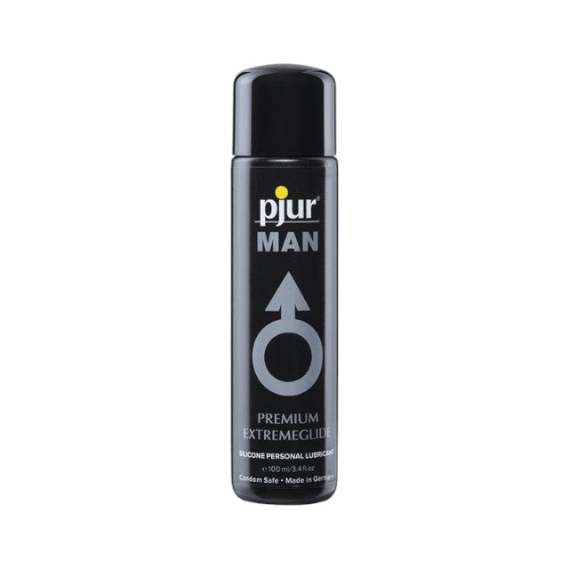 Lubrifiant pe bază de silicon PJUR Man Premium EXTREME, pentru bărbați, fără parfum și parabeni, compatibil cu prezervative și jucării erotice, 100 ml