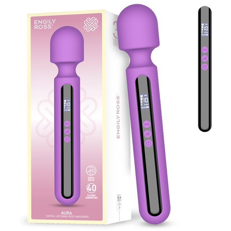 Masajor wand cu ecran digital LED 29,5 cm
