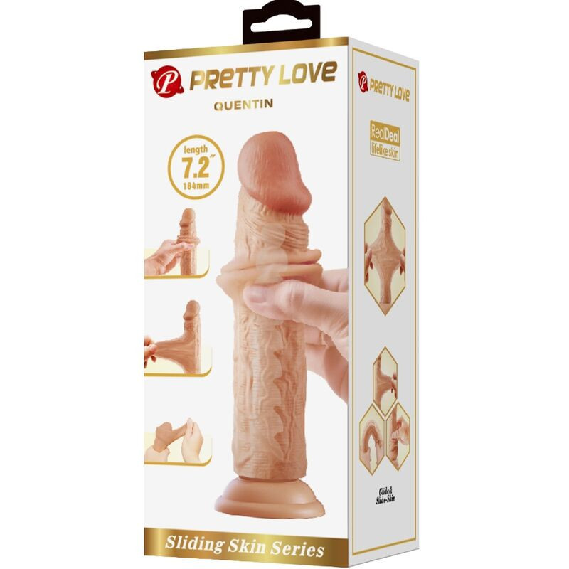 PRETTY LOVE – DILDO REALISTIC QUENTIN 18 CM NATURAL