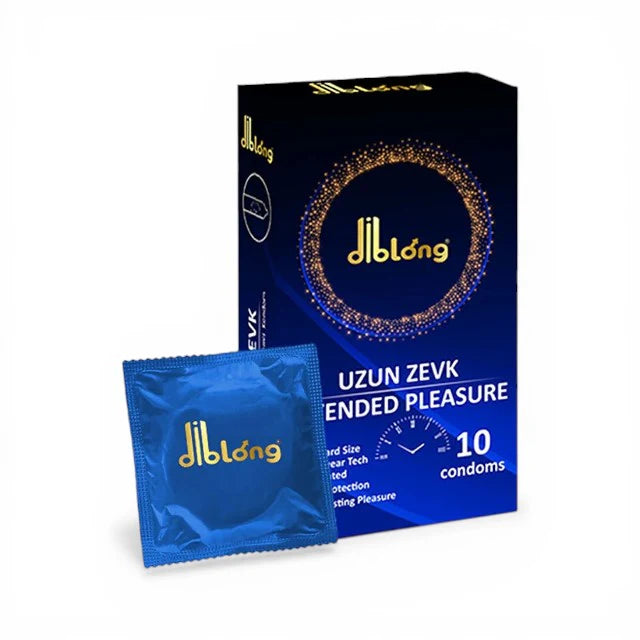 Prezervative DIBLONG Extended Pleasure, pot susține întârzierea ejaculării, lubrifiate, din latex, 52 +/- 2mm, 10 buc – Default Title