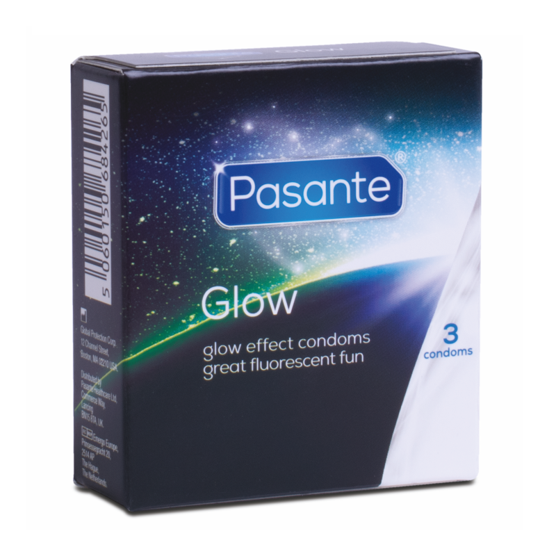 Prezervative fosforescente, 3 buc – Pasante