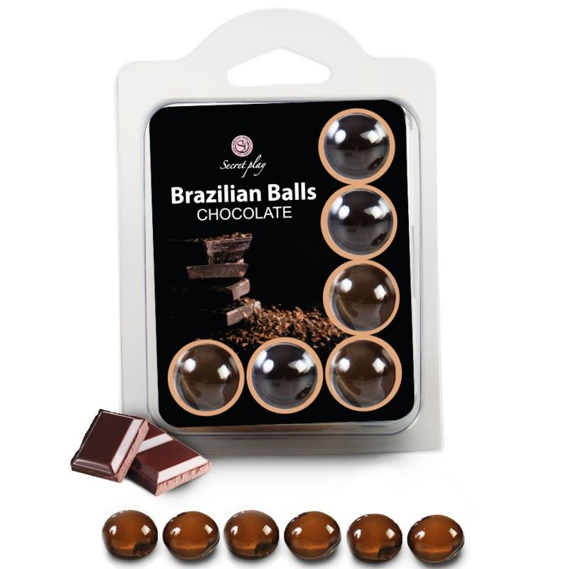 SECRETPLAY – SET 6 BRAZILIANS BALLS CHOCOLATE – Default Title