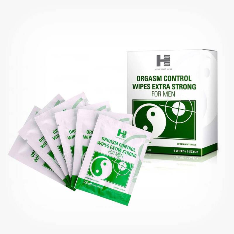 Servetele naturale Orgasm Control – Extra Strong, pentru intarzierea ejacularii, 6 plicuri