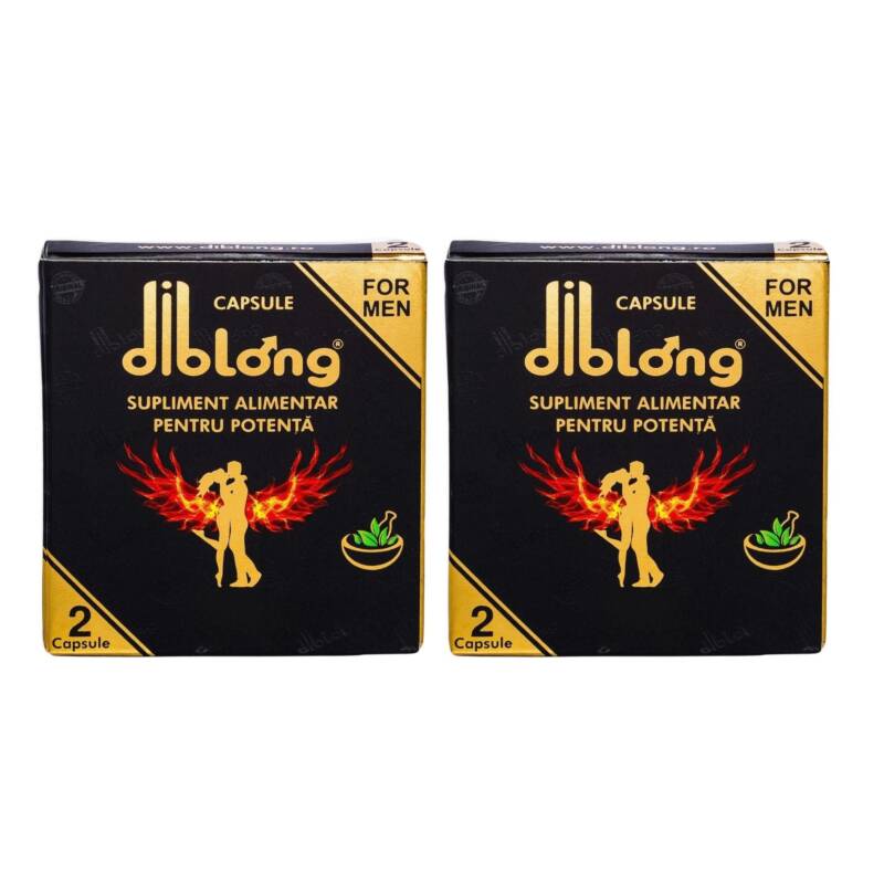 SET: Capsule Diblong Ginseng – supliment alimentar pentru bărbați, sub formă de capsule, cu plante care susțin sănătatea sexuală și funcția erectilă, 2 cutii x 2 buc – Default Title
