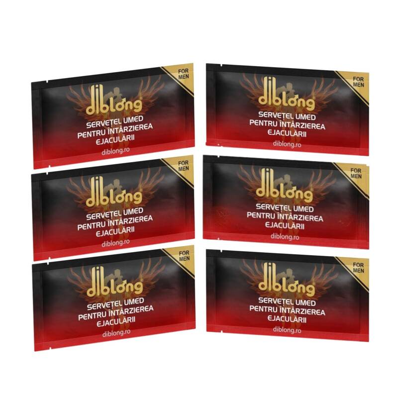 SET: Diblong Delay Wipe – Șervețel pentru bărbați, cu ingrediente ce pot ajuta la întârzierea ejaculării, 6 buc – Default Title
