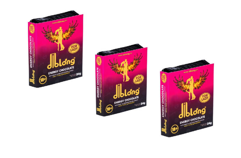 SET: Diblong Energy Chocolate for Lady – supliment alimentar pentru femei pe bază de ciocolată, cu plante care susțin sănătatea sexuală și recăpătarea energiei, 3 x 24g – Default Title