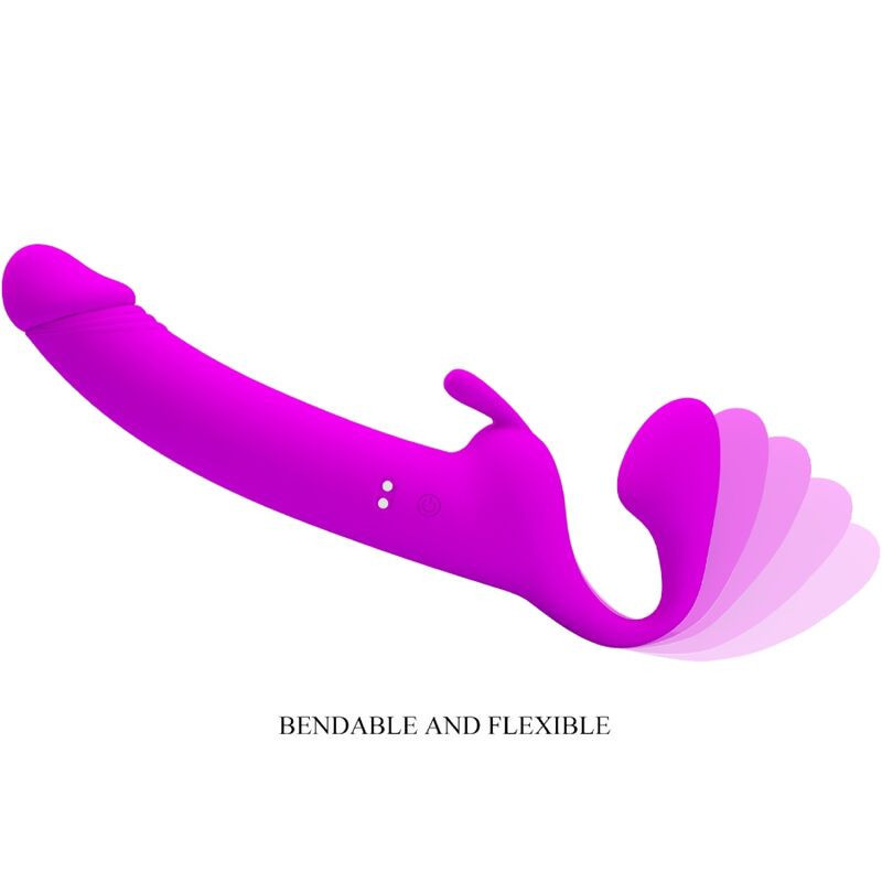 Strap-on fara curea Zanini 10 vibratii mov