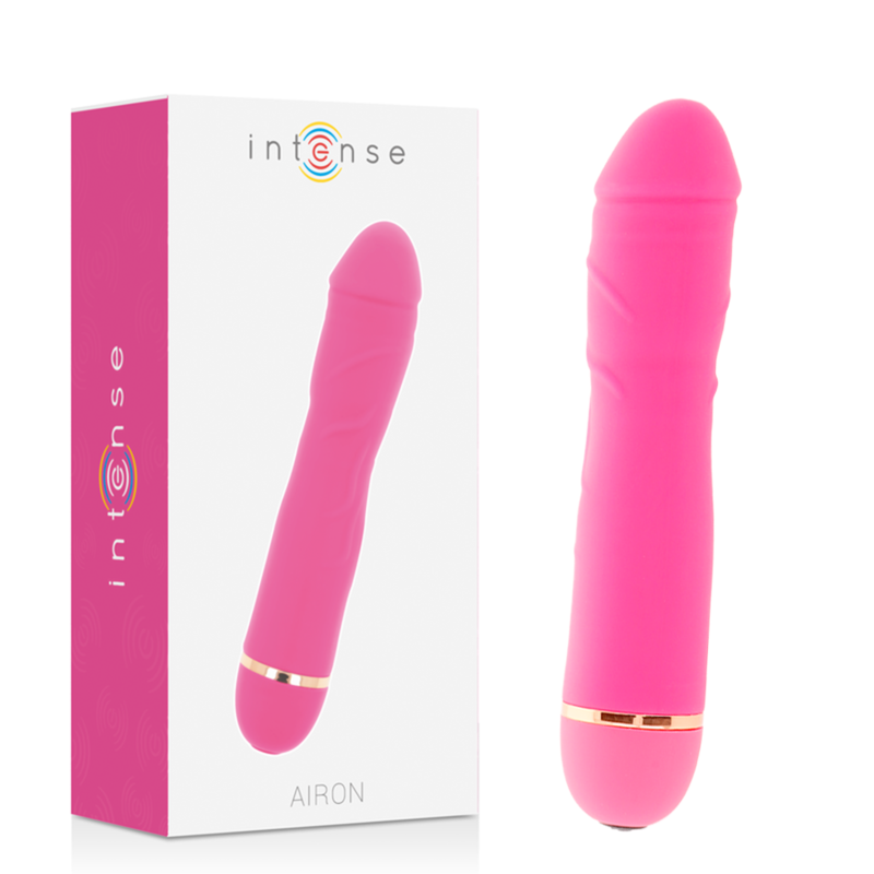 Vibrator INTENSE – AIRON, din silicon, roz, cu 20 de moduri de
