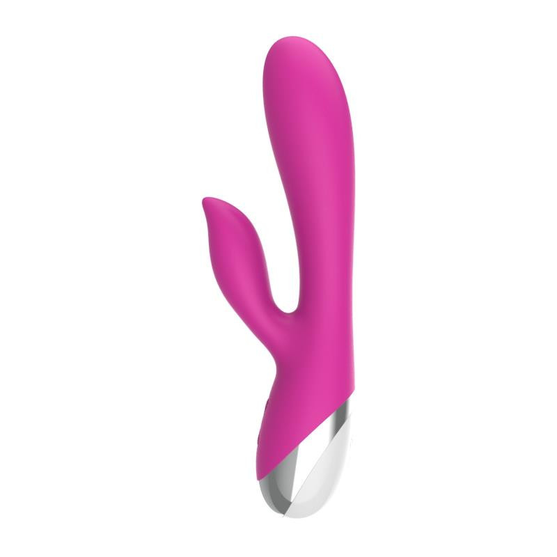Vibrator A-GUSTO Vibe Pink, rabbit, roz, USB, cu 10 funcții de