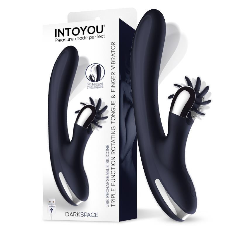 Vibrator INTOYOU Darkspace Vibe with Rotating, limbi rotative și