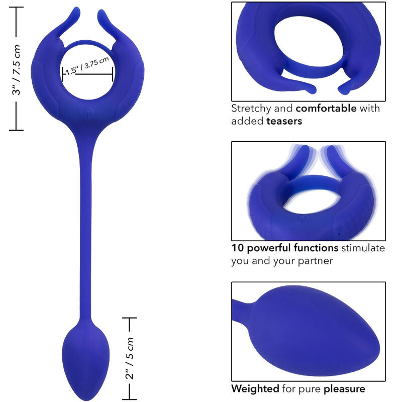 CALEXOTICS – ADMIRAL WEIGHTED COCK RING BLUE – Default Title
