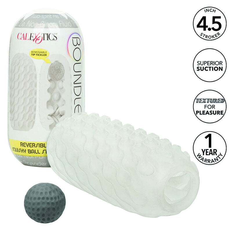 CALEXOTICS – BOUNDLESS REVERSIBLE SQUISHY BALL STROKE YELLOW – Default Title