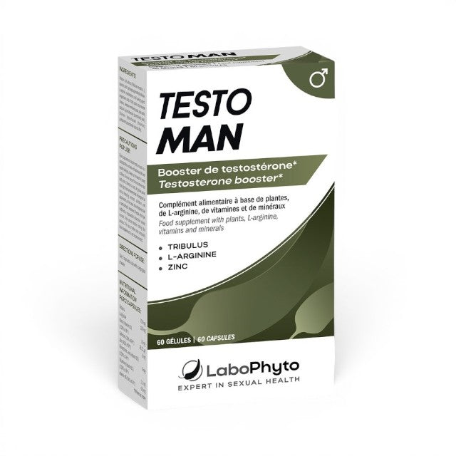 Capsule TESTOMAN Testosterone, LaboPhyto, pentru erectii puternice si cresterea nivelului de testosteron, 60 capsule