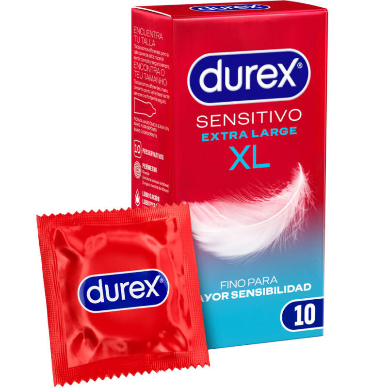 DUREX – SENSITIVE XL CONDOMS 10 UNITS – Default Title