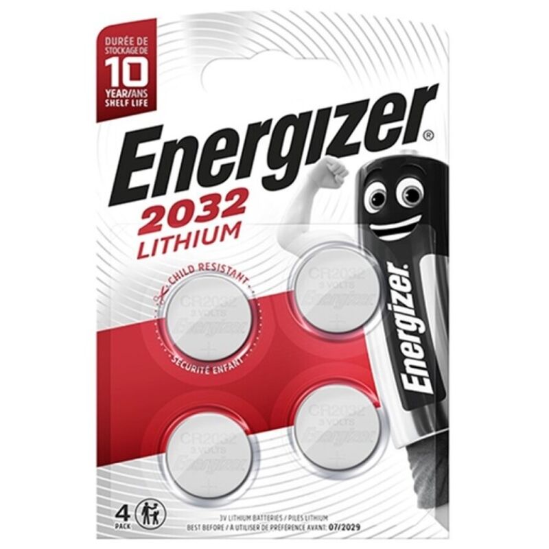 ENERGIZER – BATTERY LITHIUM BUTTON CR2032 3V 4 UNIT – Default Title