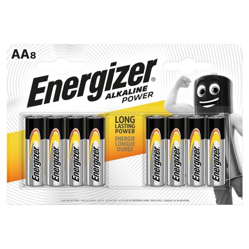 ENERGIZER – POWER ALKALINE BATTERY AA LR6 8 UNIT – Default Title