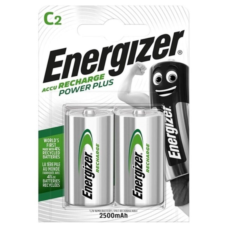 ENERGIZER – POWER PLUS RECHARGEABLE BATTERY HR14 C 2500mAh 2 UNIT – Default Title
