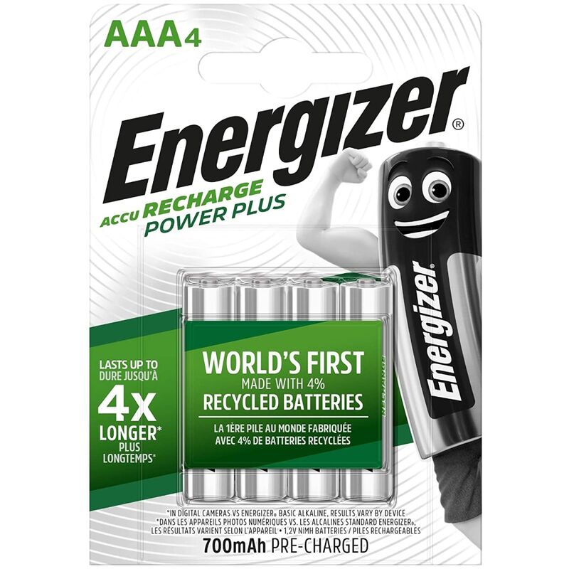 ENERGIZER – RECHARGEABLE BATTERIES AAA4 BLISTER 4 – Default Title