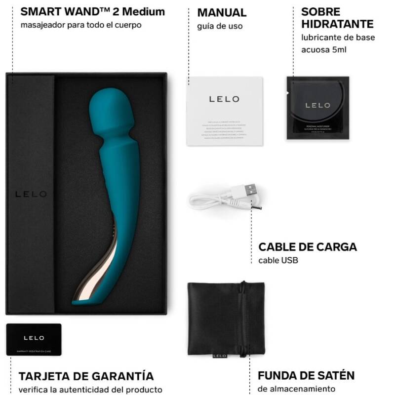 LELO – SMART MEDIUM WAND 2 OCEAN BLUE MASSAGER – Default Title