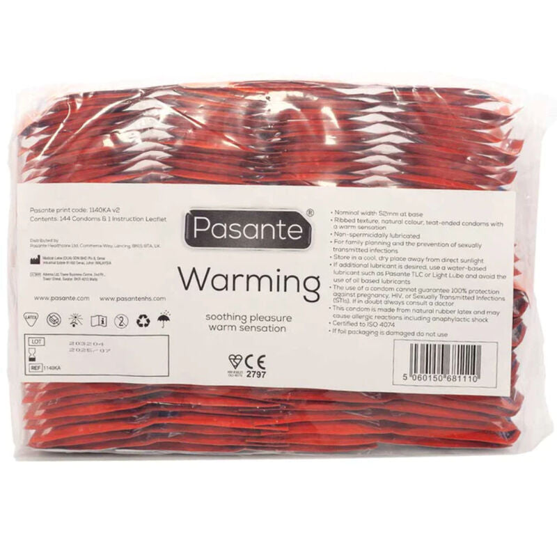 PASANTE – CONDOMS WARMING EFFECT BAG 144 UNITS – Default Title