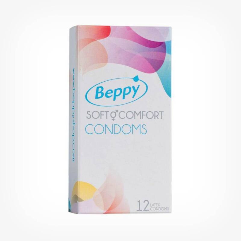 Prezervative BEPPY Soft & Comfort, din latex natural, diametru 56 mm, 12 buc