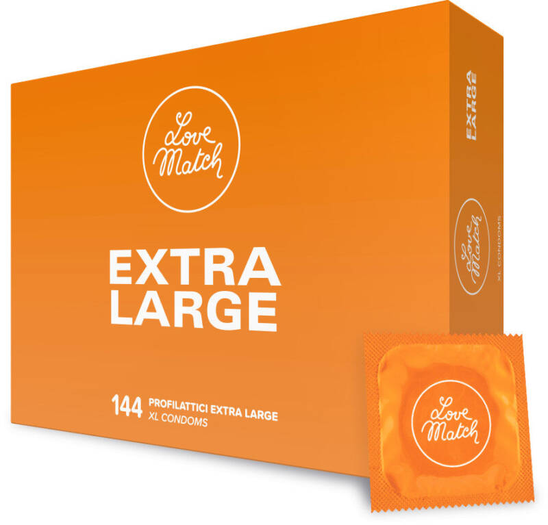 Prezervative profesionale, Love Match XL – Extra Large, dimensiune 57 mm, 144 buc
