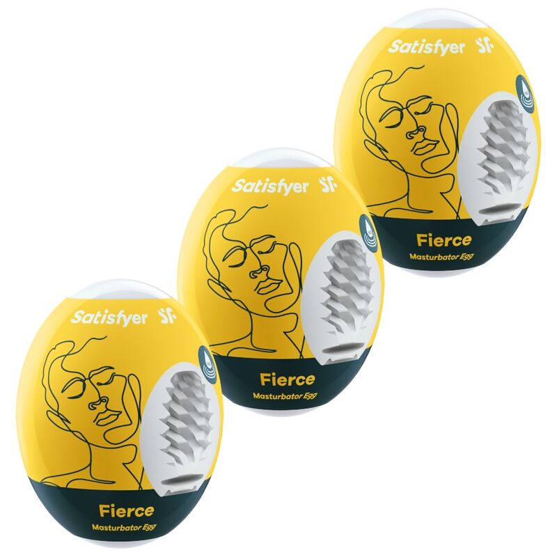 SATISFYER – 3 MASTURBATOR EGGS FIERCE – Default Title