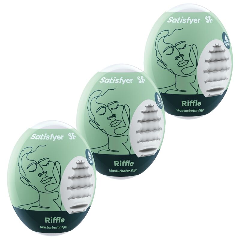 SATISFYER – 3 MASTURBATOR EGGS RIFFLE – Default Title