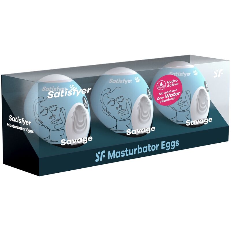 SATISFYER – 3 MASTURBATOR EGGS SAVAGE – Default Title