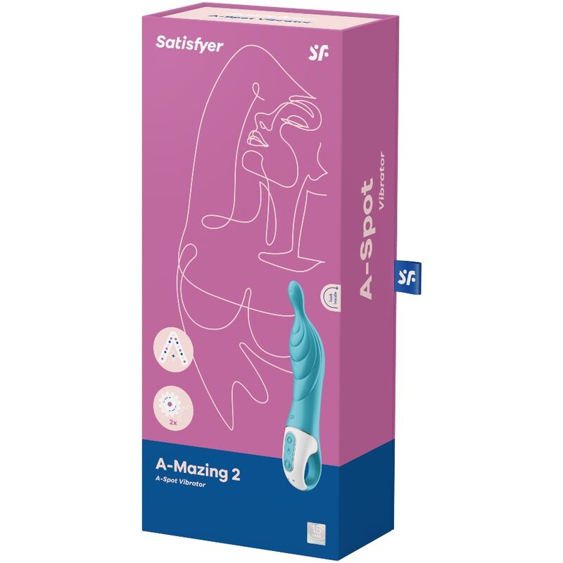 SATISFYER – AMAZING 2 ASPOT VIBRATOR TURQUOISE – Default Title