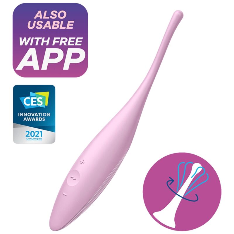SATISFYER – TWIRLING JOY CLIT TIP VIBRATOR PINK – Default Title