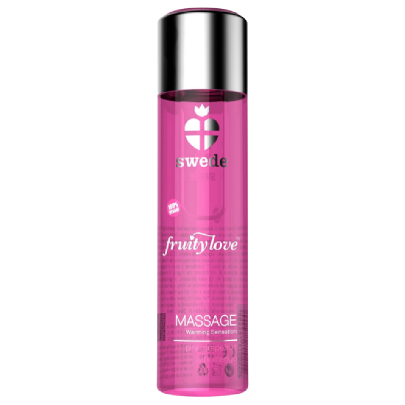 SWEDE – FRUITY LOVE WARMING EFFECT MASSAGE OIL PINK RASPBERRY AND RHUBARB 120 ML – Default Title