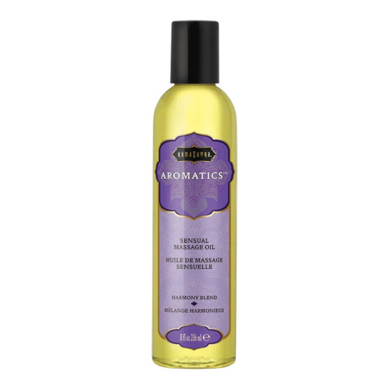 Ulei de masaj KAMASUTRA AROMATICS Harmony Blend, cu aromă de rozmarin, pin și lavandă, 236 ml