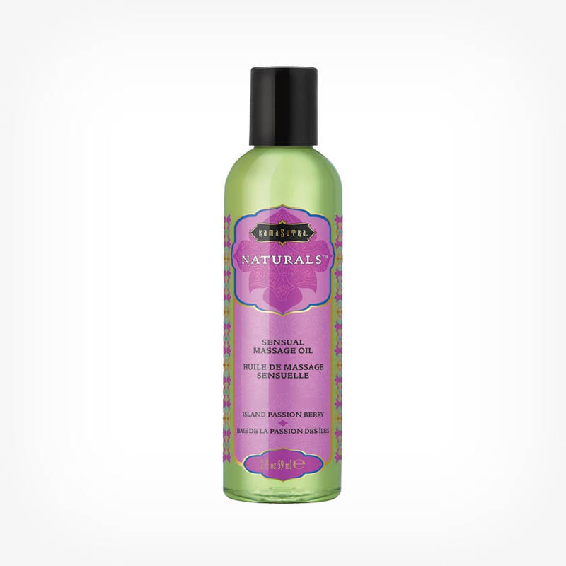 Ulei de masaj Kamasutra Naturals, cu aroma de Island Passion Berry – Fructul Pasiunii, 59 ml