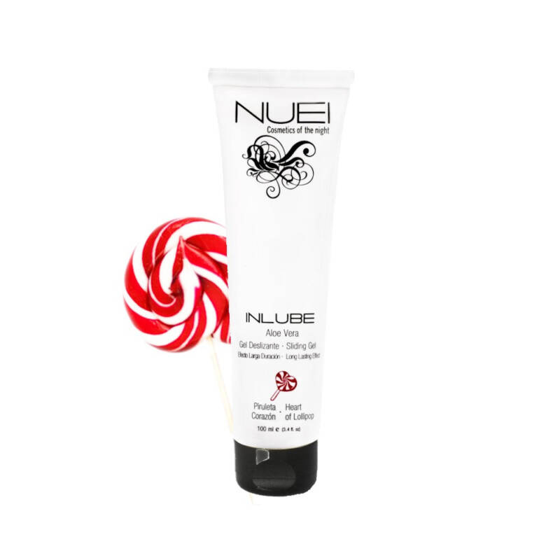 Gel Lubrifiant NUEI – INLUBE, pe baza de apa, cu aroma de Acadea (Lollipop), 100 ml