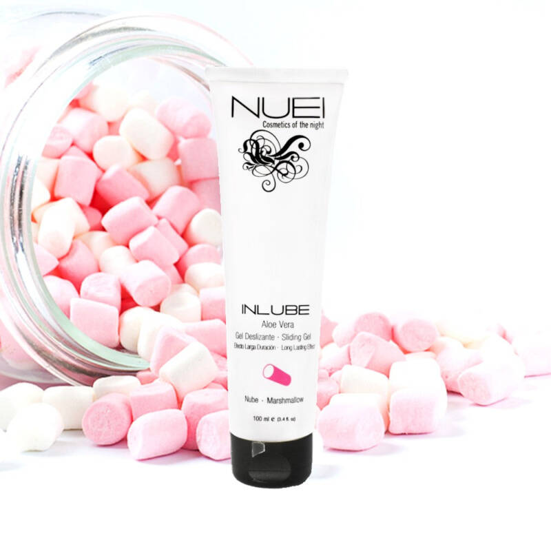Gel Lubrifiant NUEI – INLUBE, pe baza de apa, cu aroma de Bezea (Marshmallow), 100 ml
