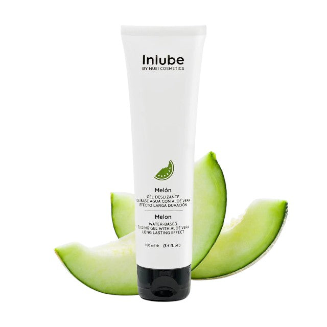 Gel Lubrifiant NUEI – INLUBE, pe baza de apa, cu aroma de Pepene (Melon), 100 ml