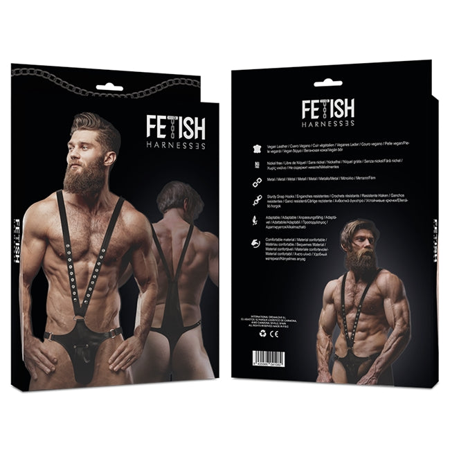 Ham bărbătesc FETISH SUBMISSIVE ATTITUDE V-shape cu chilot din piele ecologică